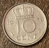 C50 - Moneda foarte veche - Olanda - 10 centi - 1979