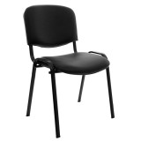 Scaun vizitator piele ecologica Taurus negru