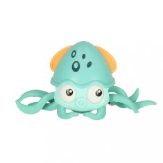 Jucarie interactiva Caracatita Dragalasa, se misca si canta, senzori pentru obstacole, cablu incarcare USB, 3 ani+, verde