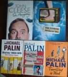 PACHET &quot;MONTY PYTHON FAMILY&quot;: 2 VOLUME AUTOBIOGRAFIE JOHN CLEESE / THE PYTHONS (EDITII PRINCEPS) + 3 VOLUME JURNAL MICHAEL PALIN (LIMBA ENGLEZA)