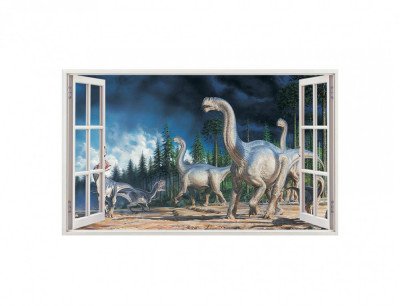 Sticker decorativ cu Dinozauri, 85 cm, 4224ST foto