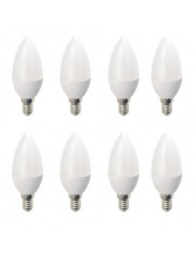 Set 8 Becuri LED Drimus E14 6W lumina rece DL-6062