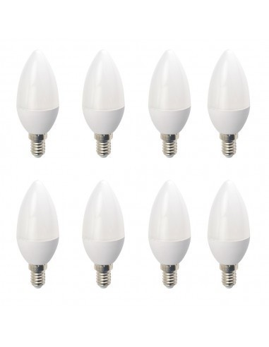 Set 8 Becuri LED Drimus E14 6W lumina rece DL-6062