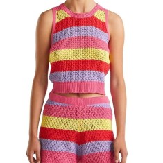 Costum de baie tricotat pentru femei (doar top-ul) United Colors of Benetton, multicolor, XS - OUTLET