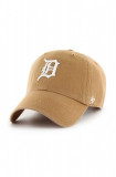 47brand șapcă de baseball din bumbac MLB Detroit Tigers culoarea maro, cu imprimeu, 47 Brand