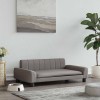 VidaXL Pat de c&acirc;ini, taupe, 90x53x30 cm, material textil