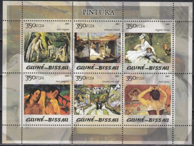Guineea - Bissau 2005 - Tablouri - Impresionisti, Bloc, MNH foto