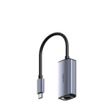 Hub USB CUDY UE25C, USB-C, 1 port, RJ-45, Gri
