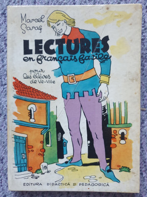 Lectures en francais facile pour les eleves de V-e-VIII-e, 1967, 132 pag foto