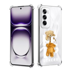 Husa antisoc pentru oppo reno12, airbag pro, clear, help others foto