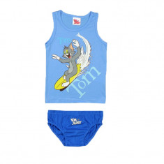 Set maiou si chilot pentru baieti E Plus M Tom &amp;amp; Jerry TJ 52 32 127A, Albastru foto