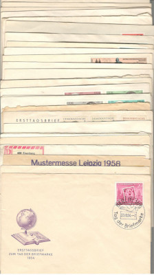 D.D.R.Lot 97 buc. scrisori,carti postale si FDC-uri foto