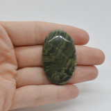 Cabochon jasp zebra verde 42x26x6mm c39