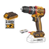 Cumpara ieftin Masina de gaurit Bormasina 20V cu Impact 66Nm cu 2 Acumulator, 30000bpm, fara perii, Ingco CIDLI20668E