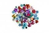 Imitatii pietre pretioase pentru activitati crafts,diverse modele si culori, 250 bucati set