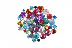 Imitatii pietre pretioase pentru activitati crafts,diverse modele si culori, 250 bucati set