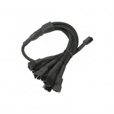 Nanoxia Cablu adaptor pentru ventilatoare 1x 3 pini la 9x 3 pini 60 cm Black foto