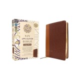 NIV Application Bible, Large Print, Leathersoft, Brown, Red Letter, Comfort Print: Bringing the Ancient Message of the Bible Into Your World