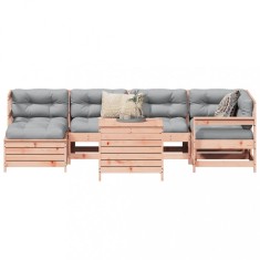 vidaXL Set canapele gradina, 7 piese, lemn masiv brad douglas foto