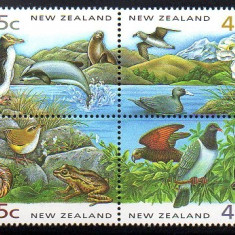 NOUA ZEELANDA 1993, Fauna, WWF, serie neuzata, MNH