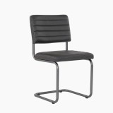 Scaun Retro Piele Naturala Bivol RALU A, Cadru Metalic, 50x51x87 cm, Montat, Elegant, Rezistent, Living/Interior