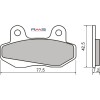 Placute Frana Fata SYM Wolf Classic 125