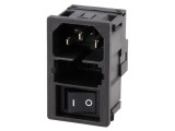 Conector alimentare AC soclu tată 10A 250VAC IEC 60320