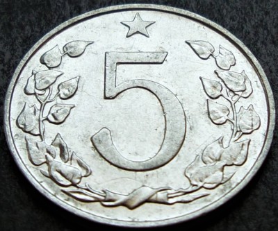Moneda 5 HALERU - RS CEHOSLOVACIA, anul 1967 * cod 4067 = A.UNC foto