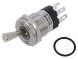 Comutator Basculant ONPOW 2 Poziții SPDT 5A 250VAC IP67 ONPOW7116B1-11/2/41RGB/12V