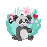 Cumpara ieftin Sticker decorativ Panda, Multicolor, 54 cm, 3243ST, Oem