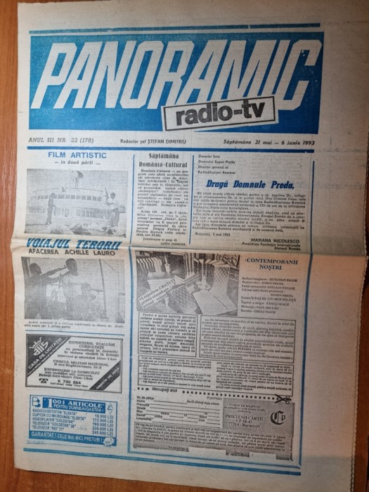 panoramic radio-tv 31 mai - 6 iunie 1993