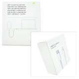 Cablu Date USB-C la Lightning iPhone 14/13/12/11, 2m, Alb, OEM, Incarcare Rapida &amp; Transfer Date, Oem