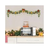 Cumpara ieftin Sticker/Autocolant Craciun Ramura de pin decorata 23x90cm - 544446