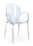 Cumpara ieftin Set 4 scaune policarbonat transparent Camilla 58x52x87 cm