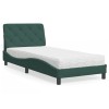 VidaXL Pat cu saltea, verde &icirc;nchis, 80x200 cm, catifea 3208625