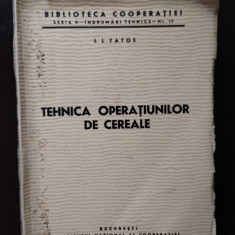 Tehnica Operatiunilor de Cereale - I. I. Tatos