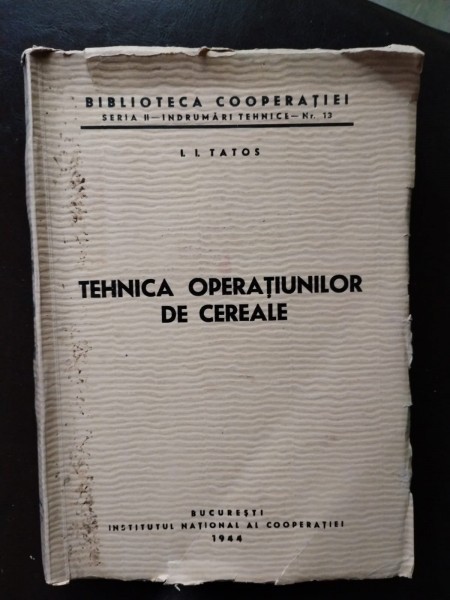 Tehnica Operatiunilor de Cereale - I. I. Tatos