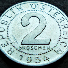 Moneda istorica 2 GROSCHEN - AUSTRIA, anul 1954 *cod 2305 A