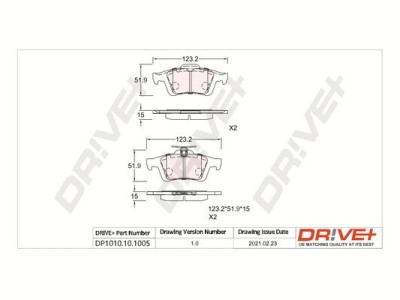 Dr!ve+ DP1010.10.1005 set placute frana,frana disc foto