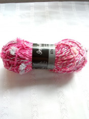 Fire tricotat, Isabell, fir cu pompoane mici, 50 g foto