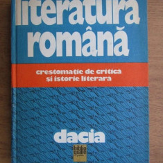 T. Moraru - Literatura romana - crestomatie de critica si istorie literara