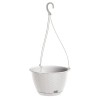 Ghiveci decorativ cu lant Prosperplast Rato Round, alb, 24.3x16 cm, rotund, plastic, gradina, interior/exterior