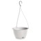 Ghiveci decorativ cu lant, Prosperplast, Rato Round, rotund, alb, 24.3x16 cm