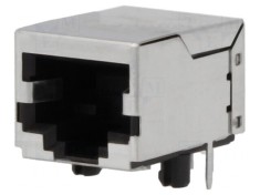 Soclu RJ45 8P8C Ecranat pentru PCB THT