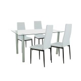 Set de masă Verna 4 1 alb-negru
