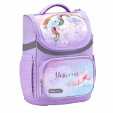 Ghiozdan neechipat mini motiv rainbow unicorn, Herlitz