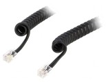 Cablu Telefon Spiralat Negru 10m