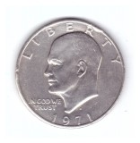Moneda SUA 1 dollar/dolar 1971 D, stare foarte buna, curata, America de Nord, Cupru-Nichel