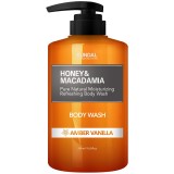 Gel de dus Honey &amp; Macadamia Pure Amber Vanilla, 500ml, Kundal