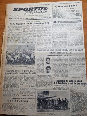 sportul popular 12 aprilie 1962-fotbal dinamo-dinamo tirana,stiinta timisoara foto